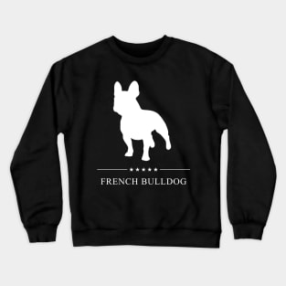 French Bulldog White Silhouette Crewneck Sweatshirt